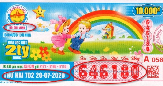 Vé số Hồ Chí Minh thứ Hai ngày 20-7-2025